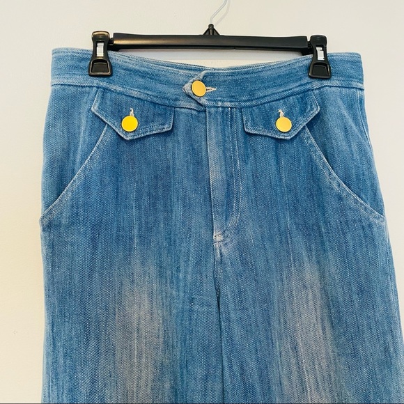 Isabel Marant Étoile Odessa Wide-Leg Denim Pants - Picture 3 of 10